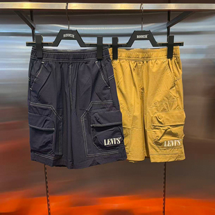 Levi's李维斯工装短裤26夏男女儿童单层凉感松紧五分裤LV2622047
