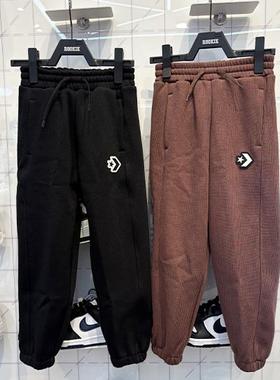 CONVERSE匡威 24年冬季男女童时尚保暖抓绒针织运动裤CV2442085