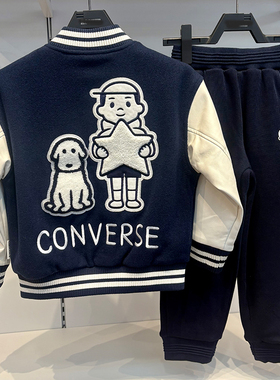 CONVERSE匡威Noritake联名25年儿童秋冬拼接棒球服外套CV2542534