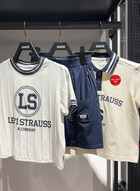 Levi's李维斯童装24夏男女童棉印花舒适透气短袖T恤LV2422184