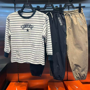 T恤CV2612318 条纹圆领长袖 CONVERSE匡威26年春高端款 儿童全棉时尚