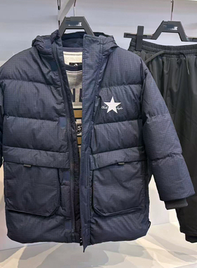 CONVERSE匡威25年冬季男女童时尚保暖舒适中长款羽绒服CV2542036