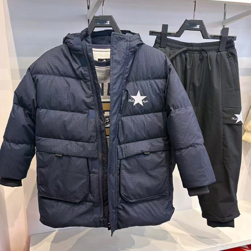 匡威冬季时尚保暖中长款羽绒服