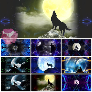 饿狼传说歌曲配乐动感灯光秀舞台年会晚会 LED大屏幕背景视频素材