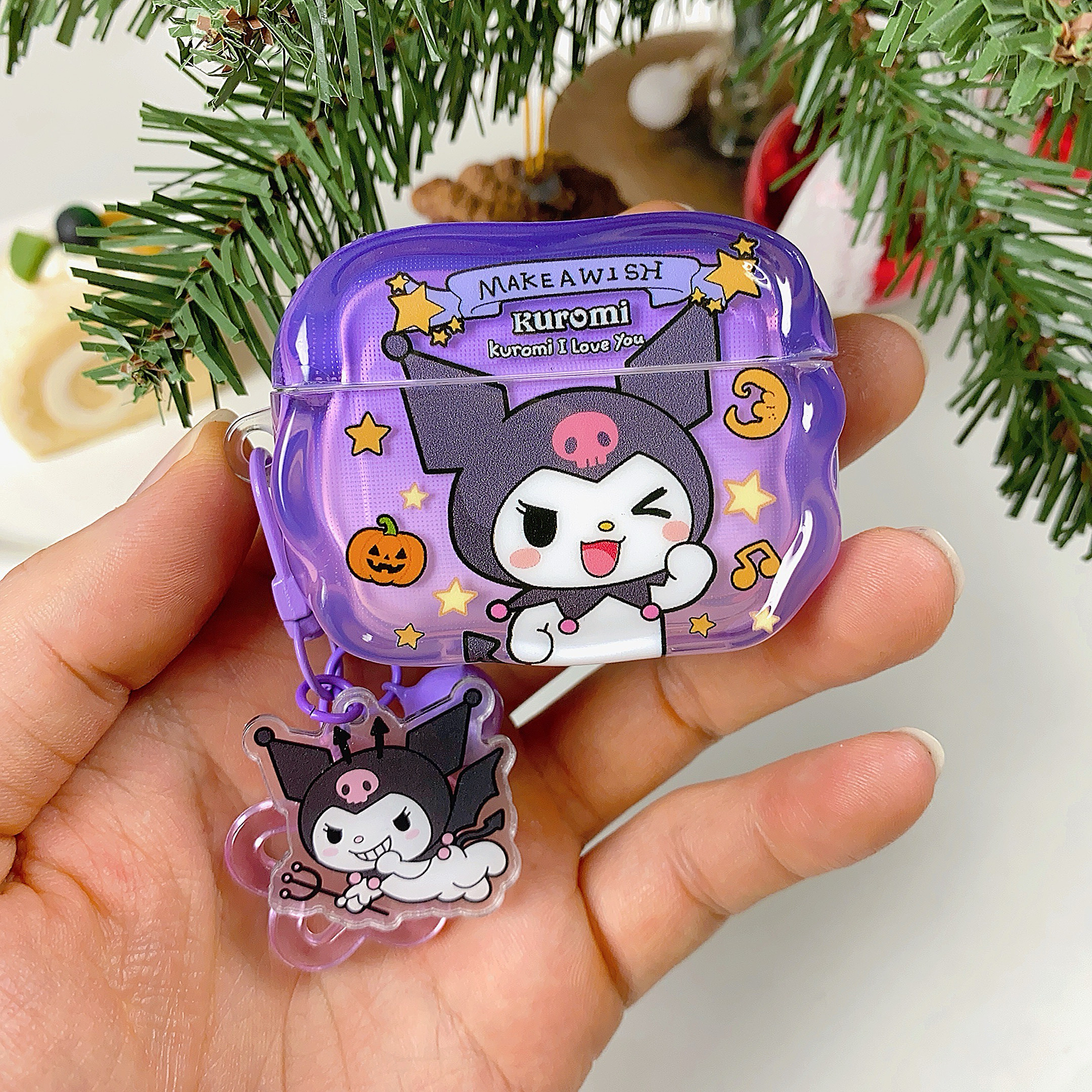 透紫色库洛米苹果airpods耳机套