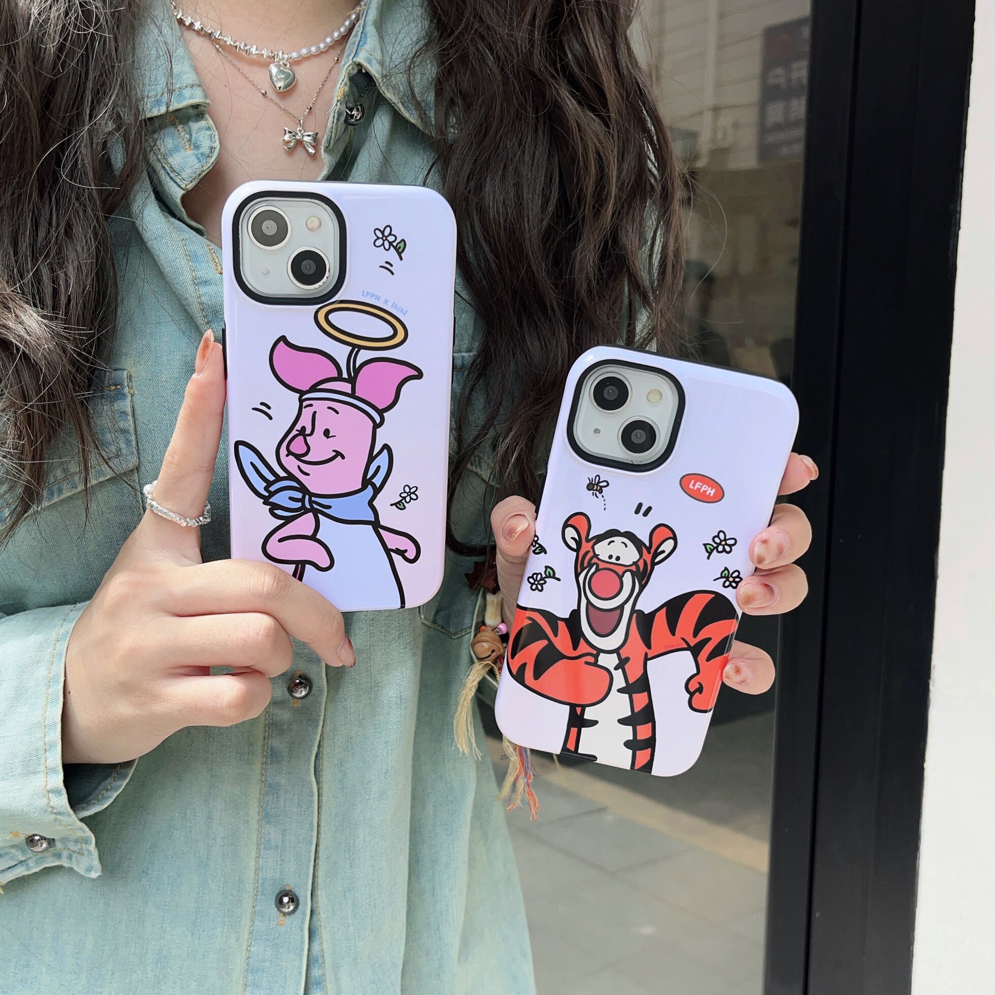 14promax卡通皮杰猪13女款15pro跳跳虎12小众11防摔13promax保护套