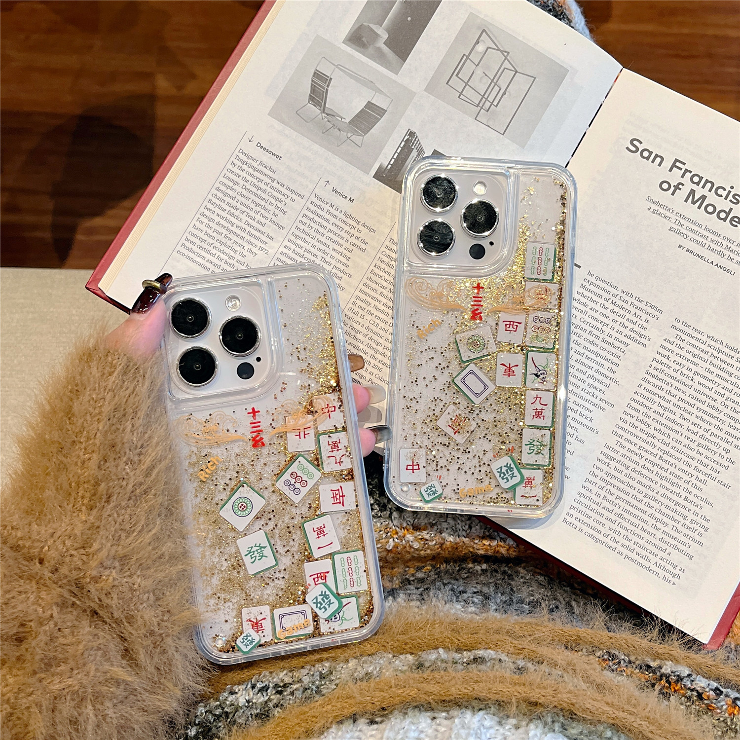 苹果131415流动闪粉十三幺外壳