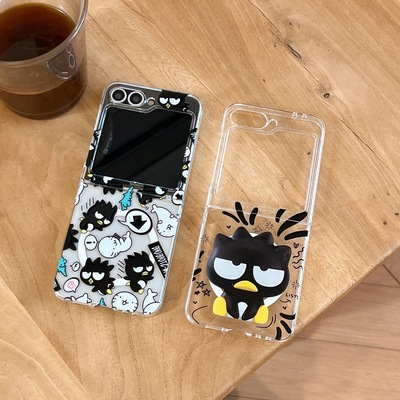 三星zflip7手机壳透明卡通酷企鹅