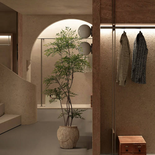 仿真绿植高端南天竹假树落地盆栽