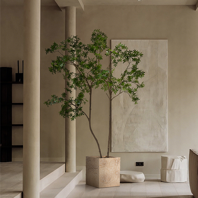 仿真绿植室内黄荆树高端轻奢假树植物盆栽侘寂商业民宿景观装饰