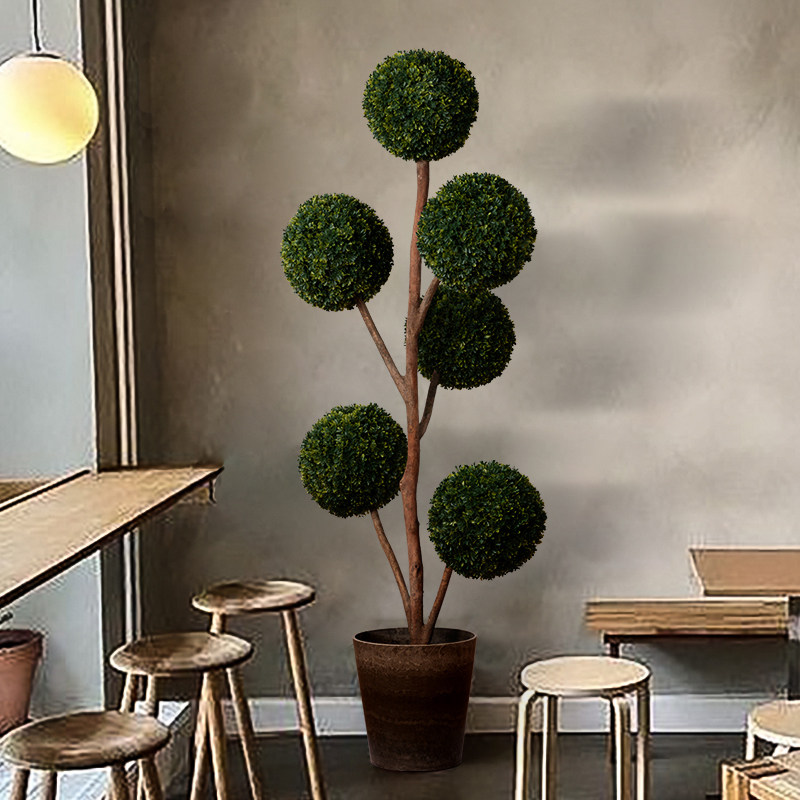 仿真绿植高端米仔兰盆栽室内大型球型植物创意假花仿真花装饰摆件