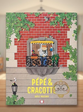 【现货】佩佩的熟食店Pépé et Cracotte法文儿童绘本Adèle Massard3-6岁纸板书Les Grandes Personnes进口原版书936143书籍图书