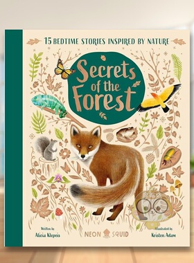 【预售】【自然睡前故事】森林奥秘英文儿童绘本动物生态环保精装进口原版外版书6岁-9岁【Nature Bedtime Stories】Secrets of书
