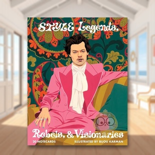 Notecards Books书 传奇记事本英文文创卡牌进口原版 Rebels and Legends 风格 卡牌14岁以上Style Chronicle Visionaries 预售