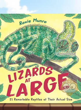 【预售】逍遥法外的蜥蜴：21种实际大小的非凡爬行动物英文儿童绘本动物生态环保进口原版外版书精装3-6周岁Lizards at Large: 2书