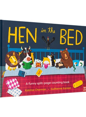 【现货】床上的母鸡 趣味数学启蒙英文儿童趣味进口原版书精装Hen in the Bed Katrina Charman著Nosy Crow UK出版书籍图书外版正