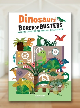 【预售】恐龙解闷宝典：超有趣活动玩不停 Dinosaurs' Boredom Busters  原版英文儿童趣味进口书籍图书外版正版