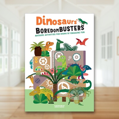 【预售】恐龙解闷宝典：超有趣活动玩不停 Dinosaurs' Boredom Busters  原版英文儿童趣味进口书籍图书外版正版