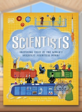 【现货】科学家：世界上*聪明科学头脑鼓舞人心的故事英文青少年读物进口原版书精装Scientists: Inspiring tales of the world’