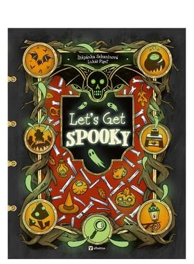 【现货】鬼马万圣夜：寻宝大冒险 Let's Get Spooky 原版英文儿童绘本 六大沉浸式场景 暗黑童话风 培养观察力
