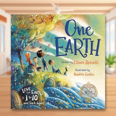 【预售】一个地球英文儿童绘本动物生态环保进口原版书纸板书One Earth Eileen Spinelli WorthyKids书籍图书外版正版