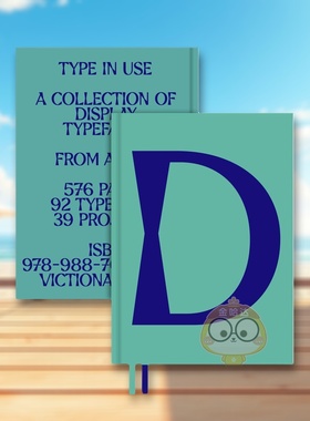 【现货】标题字体应用标题字体作品集英文平面设计字体图案标志Victionary进口原版书精装14岁以上Display in Use??A Collecti书籍