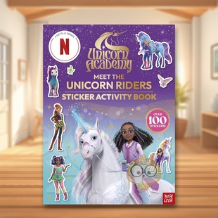 Meet 英文儿童趣味 独角兽学院：认识独角兽骑士 原版 Riders the Academy Unicorn 贴纸活动书 预售