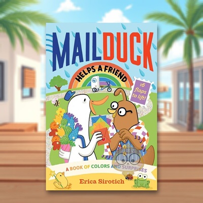 【预售】【翻翻书】鸭子邮差帮助朋友英文儿童趣味进口原版外版书纸板书3岁-6岁【A Mail Duck Special Delivery】Mail Duck Hel书