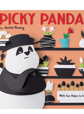 【现货】【翻翻立体机关书】挑剔的熊猫先生 Picky Panda (With Fun Flaps to Lift)英文儿童绘本原版图书进口书籍Jackie Huang