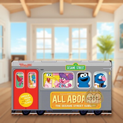 【现货】【风琴折页书】全员上车芝麻街地铁英文儿童绘本IP系列进口原版外版书NicholeMara纸板书6-9岁【Extend-a-Book】AllAboa书