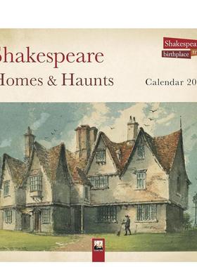 【预售】莎士比亚故居信托：莎士比亚故居及宫廷 2026年挂历（艺术日历） Shakespeare Birthplace Trust 原版日历