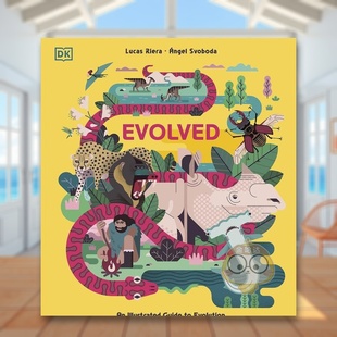 Illustrated Evolution英文青少年读物3 现货 Mia 书 Guide 图解物种进化Evolved Lucas 6岁精装 Cassany进口原版 Riera