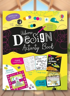 【现货】【活动书】设计小活动Design Activity Book英文儿童趣味6-9岁精装Alice James & Tom Mumbray进口原版书Usborne childre