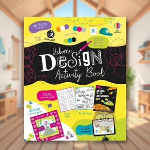 【现货】【活动书】设计小活动Design Activity Book英文儿童趣味6-9岁精装Alice James & Tom Mumbray进口原版书Usborne childre