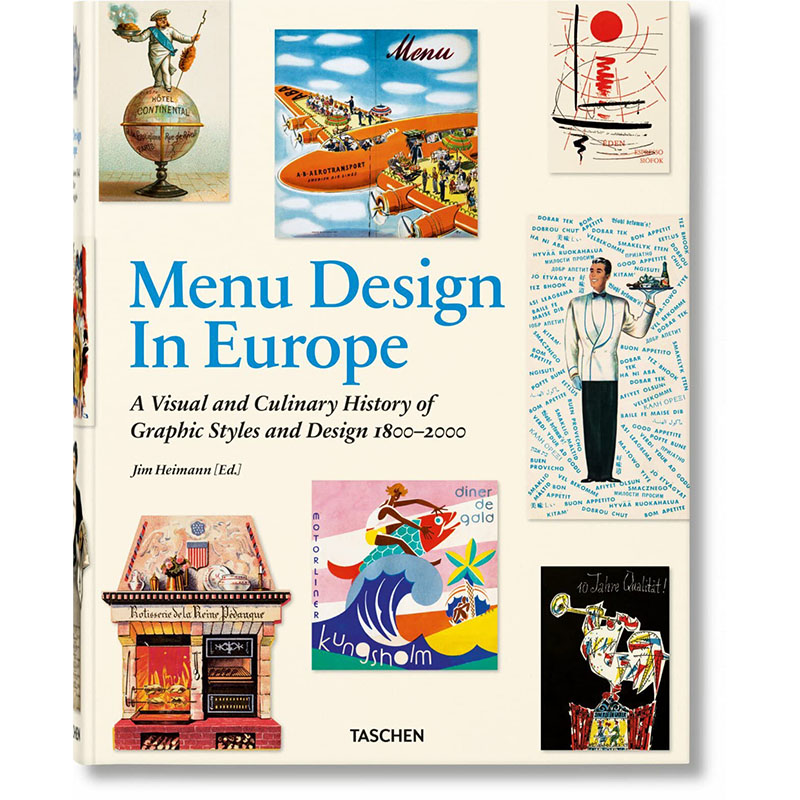 【现货】Menu Design in Europe，欧洲菜单设计 英文原版图书籍进口正版 Jim Heimann, Steven Heller 字体图案标志设计