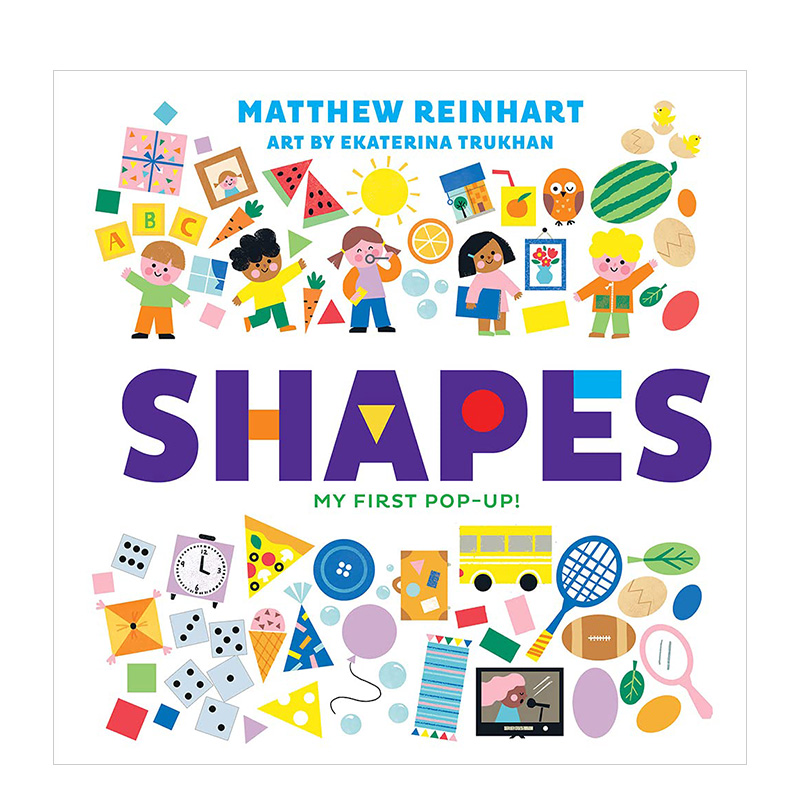 【预售】Shapes My First Pop-Up! 形状 我的一本立体书 英文原版 进口原版 3到5岁 儿童纸板书 Matthew Reinhart