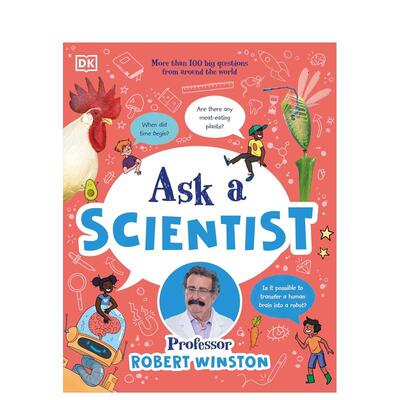 【预售】问问科学家：来自全球的100多个大问题 Ask a Scientist 原版英文儿童绘本 DK STEM科普 热门科学主题进口书籍图书外版正