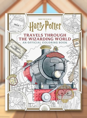 【预售】哈利波特魔法世界游记：官方涂色书 Harry Potter: Travels Through the Wizarding World 原版英文儿童趣味进口书籍图书