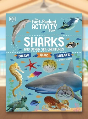 【预售】充满事实的活动书：鲨鱼和其他海洋生物英文儿童趣味进口原版外版书平装6岁-9岁The Fact-Packed Activity Book:  Shark书
