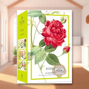 【现货】玫瑰纽约植物园档案馆 100张明信片Roses英文文创明信片盒装Ballantine Books进口原版书524759117书籍图书外版正版