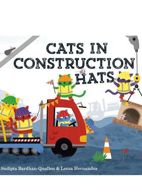 【现货】戴安全帽的施工猫 Cats in Construction Hats 原版英文儿童绘本进口书籍图书外版正版