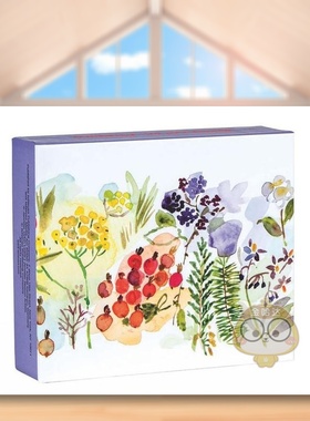 【预售】水彩牧场问候卡Watercolor Meadow QuickNotes notecards英文文创卡牌teNeues盒装teNeues进口原版书26书籍图书外版正版