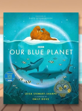【预售】我们的蓝色星球英文儿童绘本动物生态环保进口原版书精装Our Blue Planet STEWART-SHARPE Paula Wiseman书籍图书外版正版