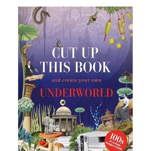 Cut Own 现货 地下世界 剪下来 Underworld Your This 原版 and 拼凑属于你 Create 贴纸书 英文儿童趣味 Book