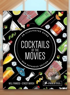 【预售】电影中的鸡尾酒英文餐饮Cocktails of the Movies精装Stacey Marsh进口原版书籍Prestel图书外版正版