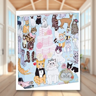 Wedding QuickNotes notecards英文文创卡牌teNeues盒装 书623257378书籍图书外版 猫咪婚礼问候卡Cat teNeues进口原版 正版 预售