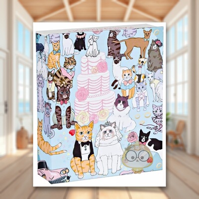 【预售】猫咪婚礼问候卡Cat Wedding QuickNotes notecards英文文创卡牌teNeues盒装teNeues进口原版书623257378书籍图书外版正版