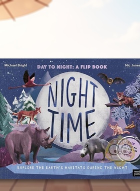 【预售】【翻翻书】昼夜：探索地球栖息地昼夜生态英文儿童趣味进口原版外版书精装3-6周岁Daytime and Night-timeMichael Brigh书