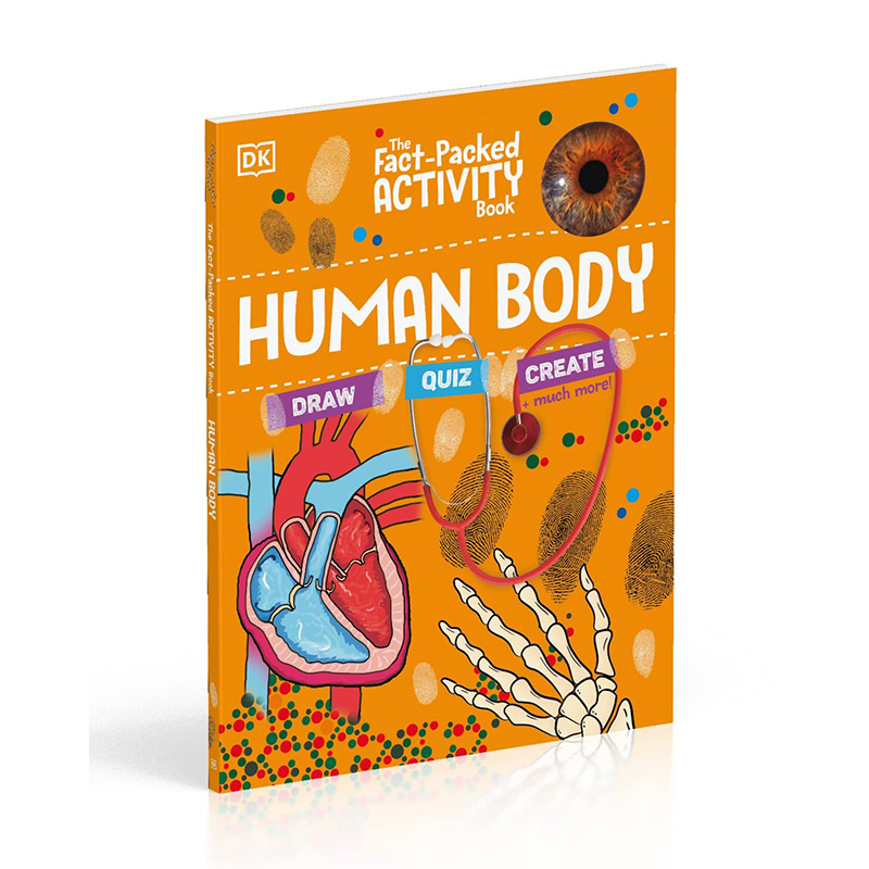 【现货】【The Fact-Packed Activity Book】Human Body，【充满事实的活动书】人体英文原版图书籍进口正版 DK儿童趣味故事书-封面