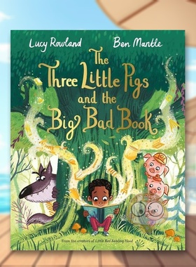 【预售】三只小猪的书英文儿童绘本虚构类进口原版外版书3-6周岁The Three Little Pigs and the Big Bad BookBen MantlePan Macm